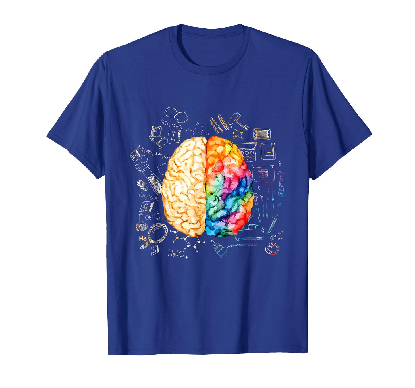 Diamond Deals LLC - Colorful Brain - Science And Art - Neuroscience Neurologist T-Shirt