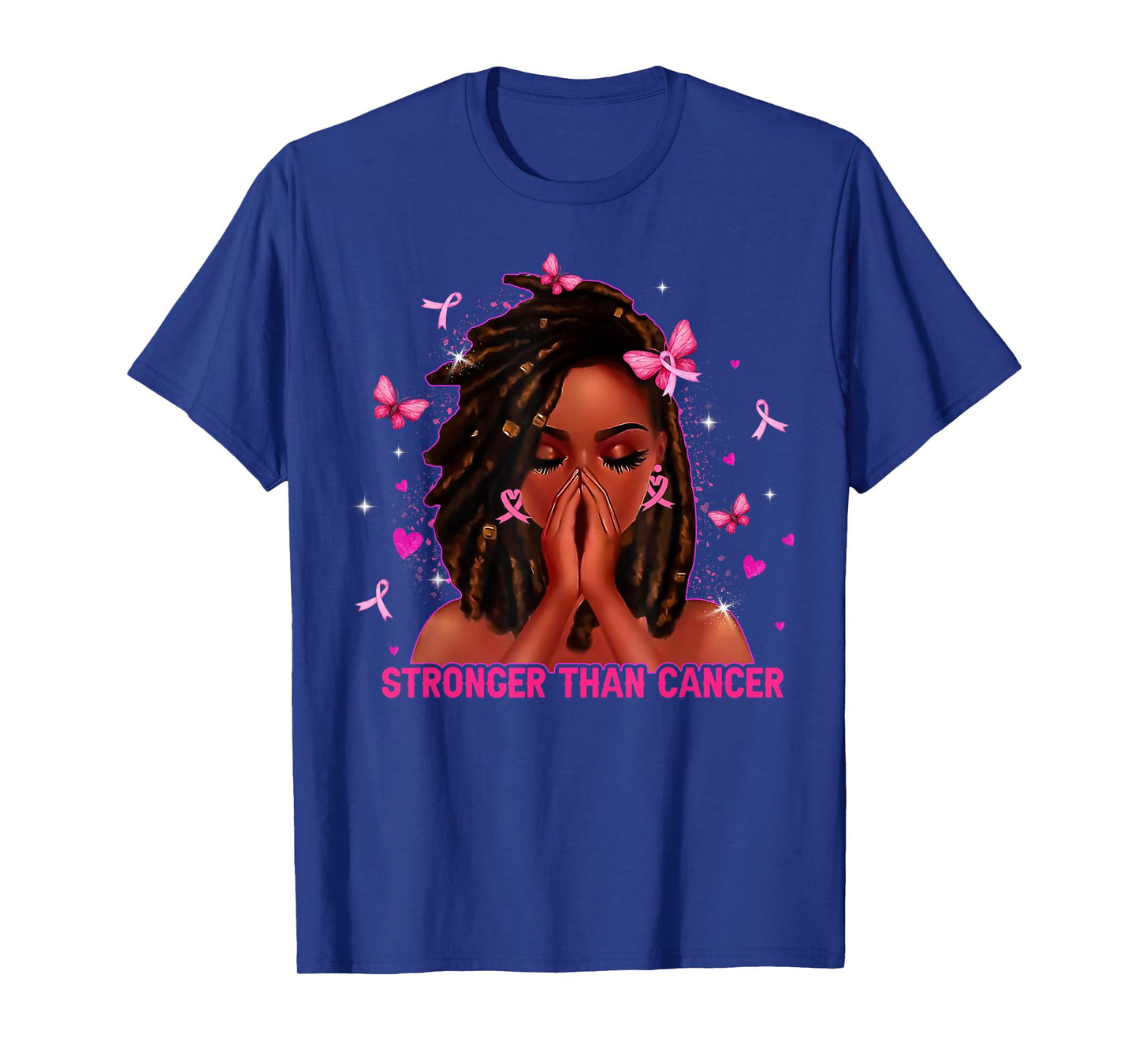 Black Women Melanin Queen Stronger Than Breast Cancer Fight T-Shirt