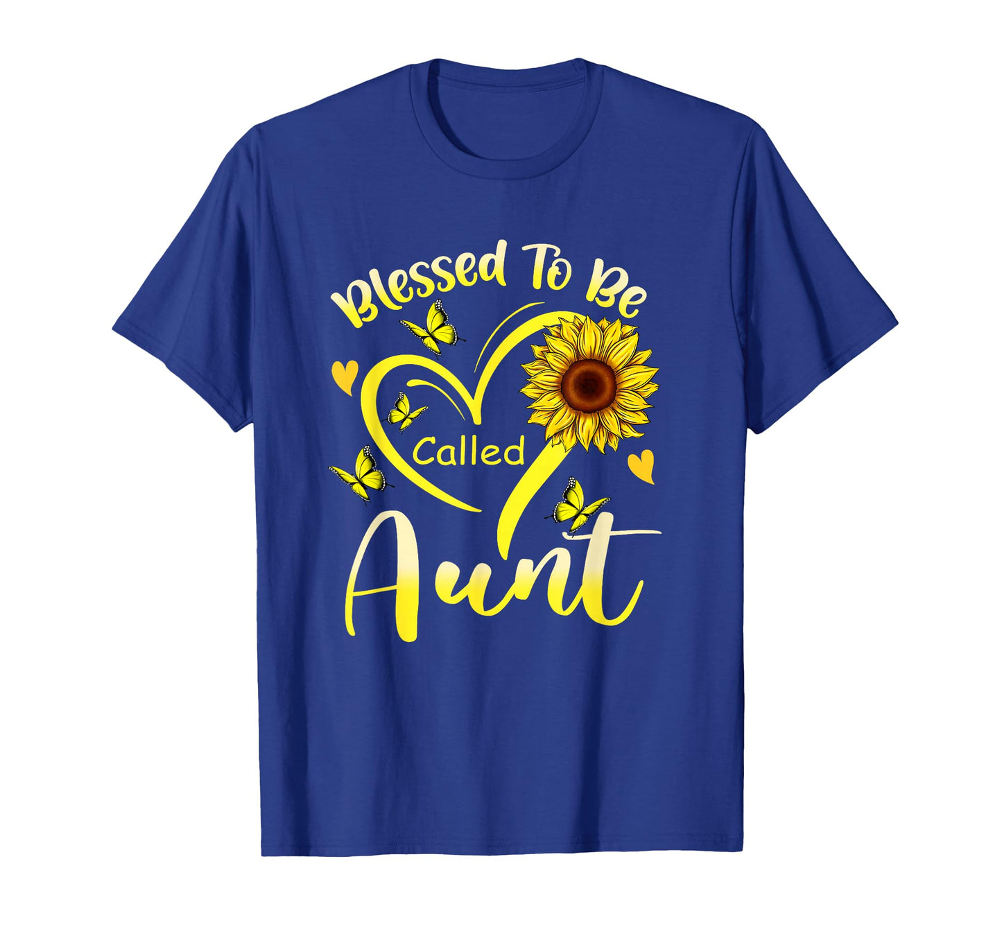 Blessed to Be Called Aunt Sunflower Cute Floral Mothers Day T-Shirt
