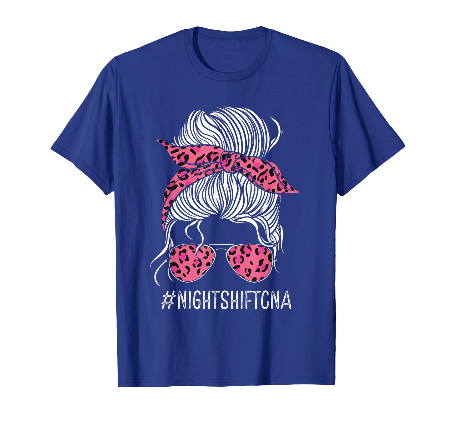 Night Shift CNA Women Nursing Assistant Leopard Leo Nurse T-Shirt