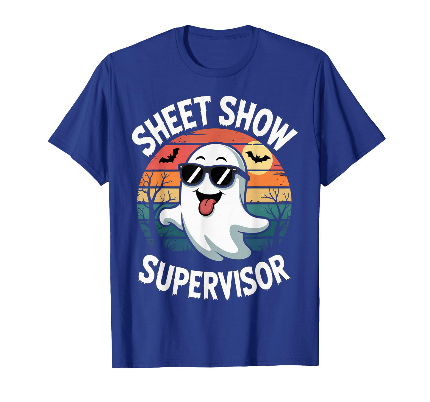 Sheet Show Supervisor Ghost Halloween Costume Men Women T-Shirt