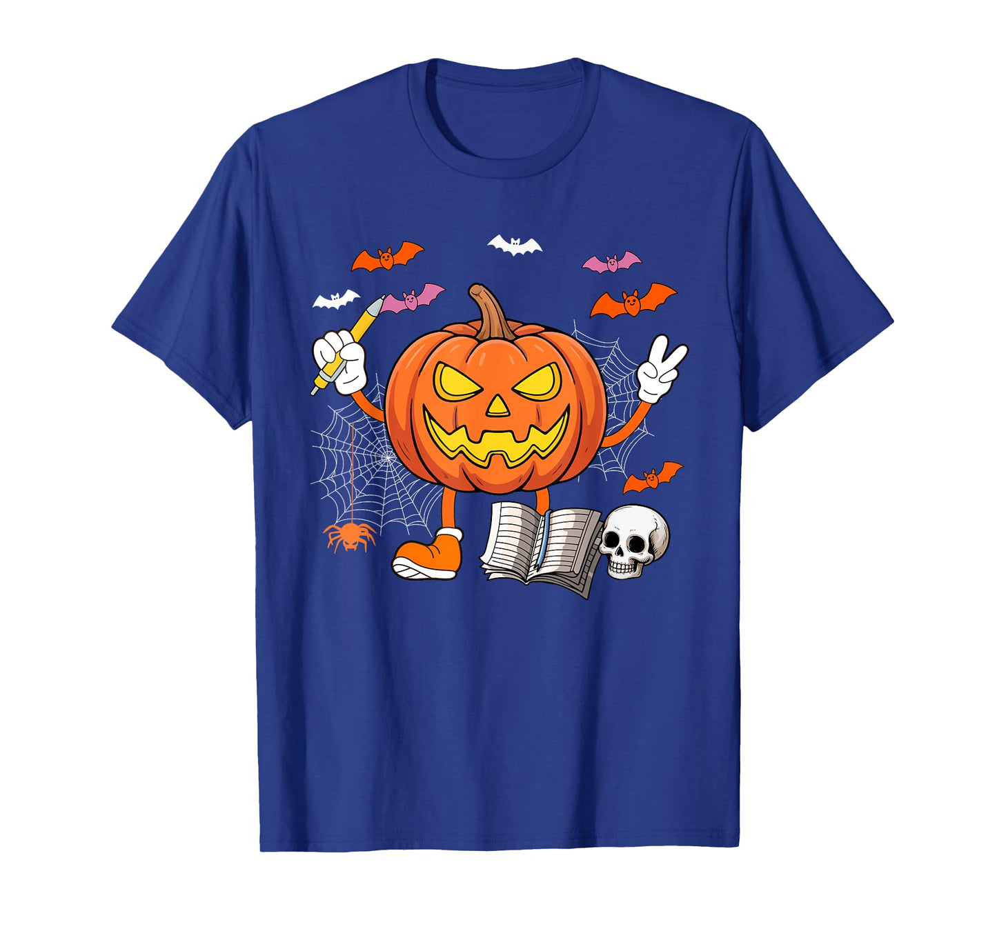 School Counselor Job Horror Carved Pumpkin Halloween Team T-Shirt