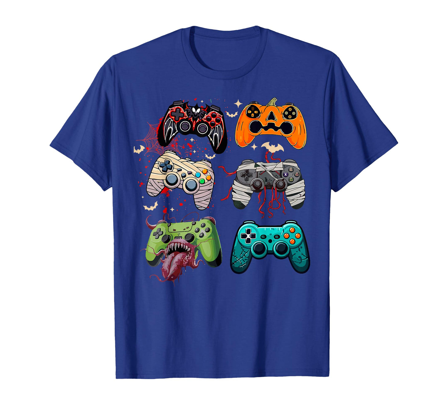Halloween Skeleton Zombie Gaming Controllers Mummy Boys Kids T-Shirt