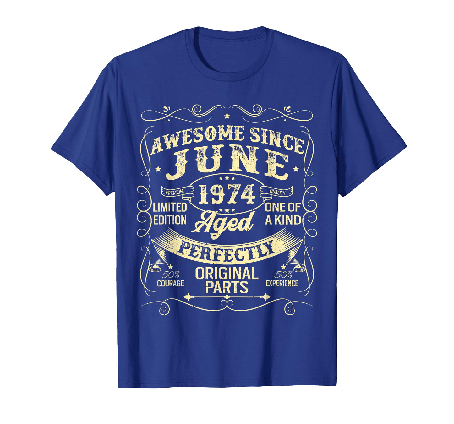 Awesome Since June 1974 Year Of Birth Birthday 1974 Vintage T-Shirt