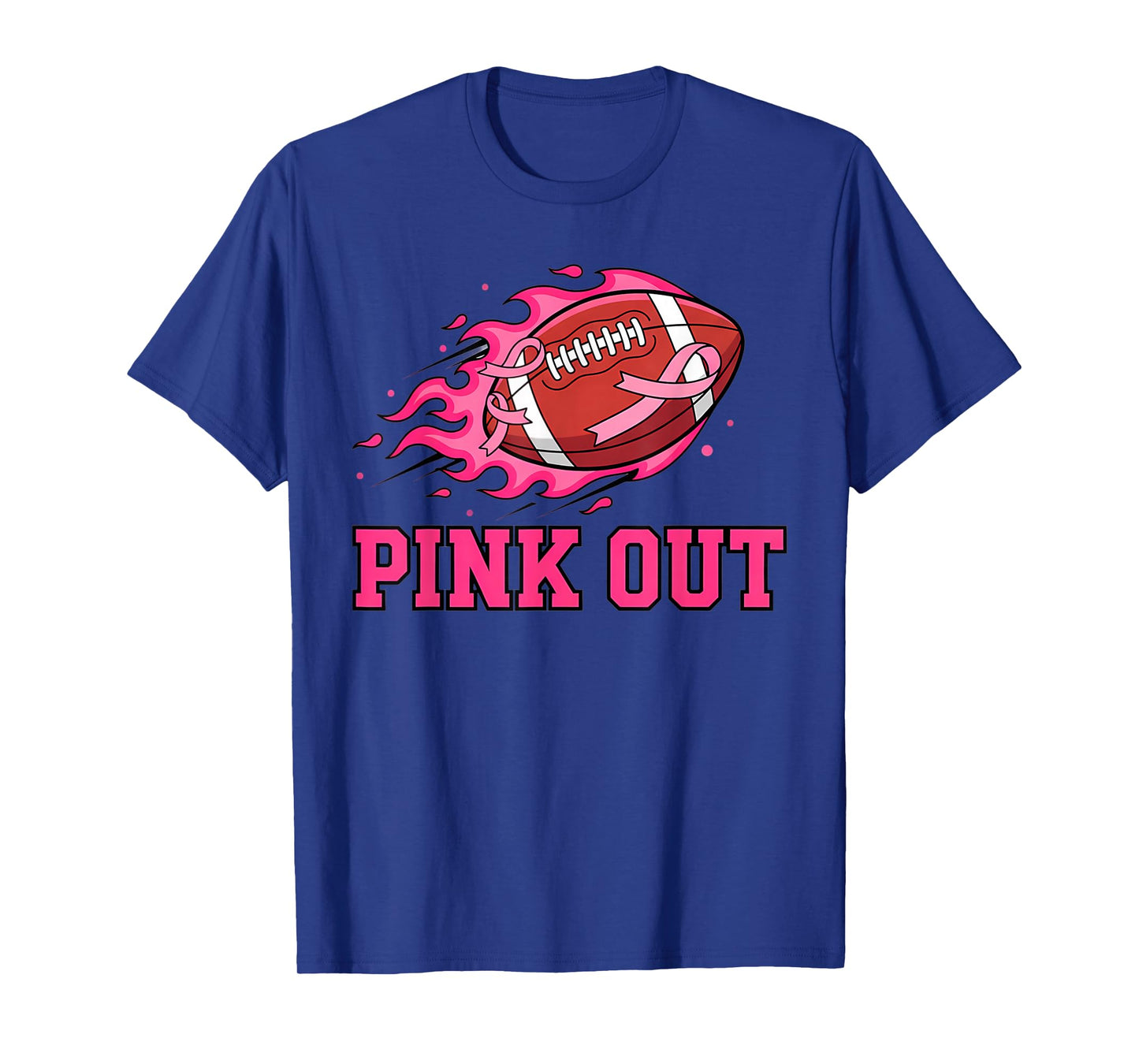 October Pink Out Football Breast Cancer Awareness Men Women T-Shirt