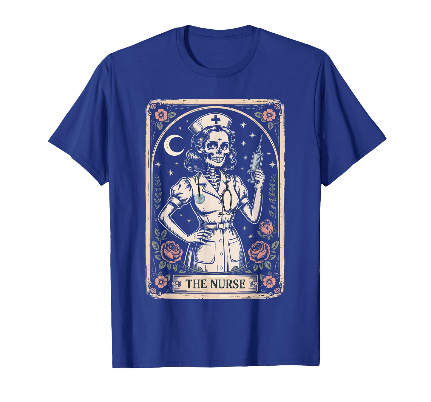 The Nurse Tarot Card Funny Skeleton Nursing Nurse RN LPN NP T-Shirt