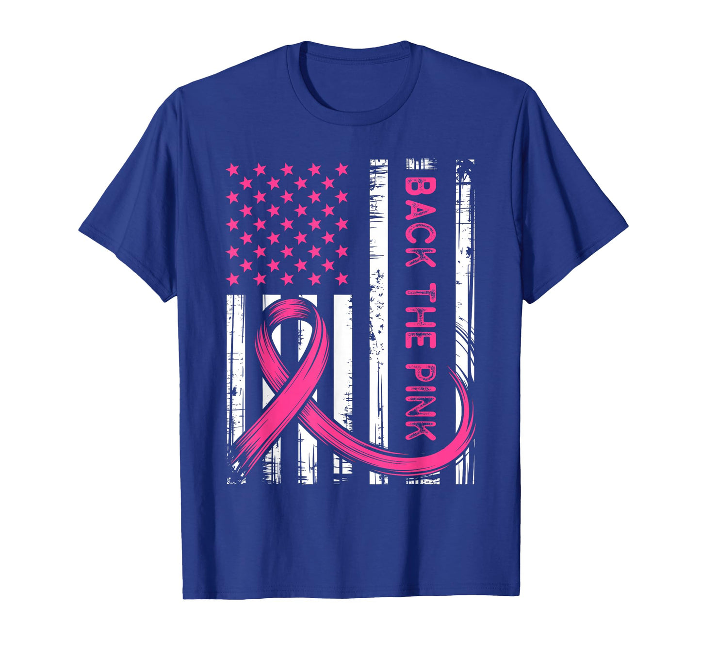 Back The Pink Breast Cancer Awareness Ribbon Support Fight T-Shirt