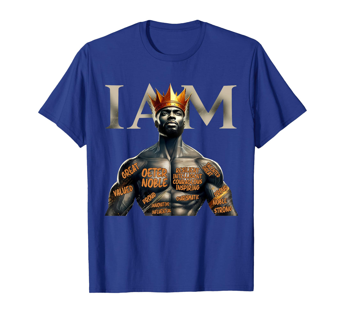 Black History I Am Black Man King Dad Afro Melanin Men T-Shirt