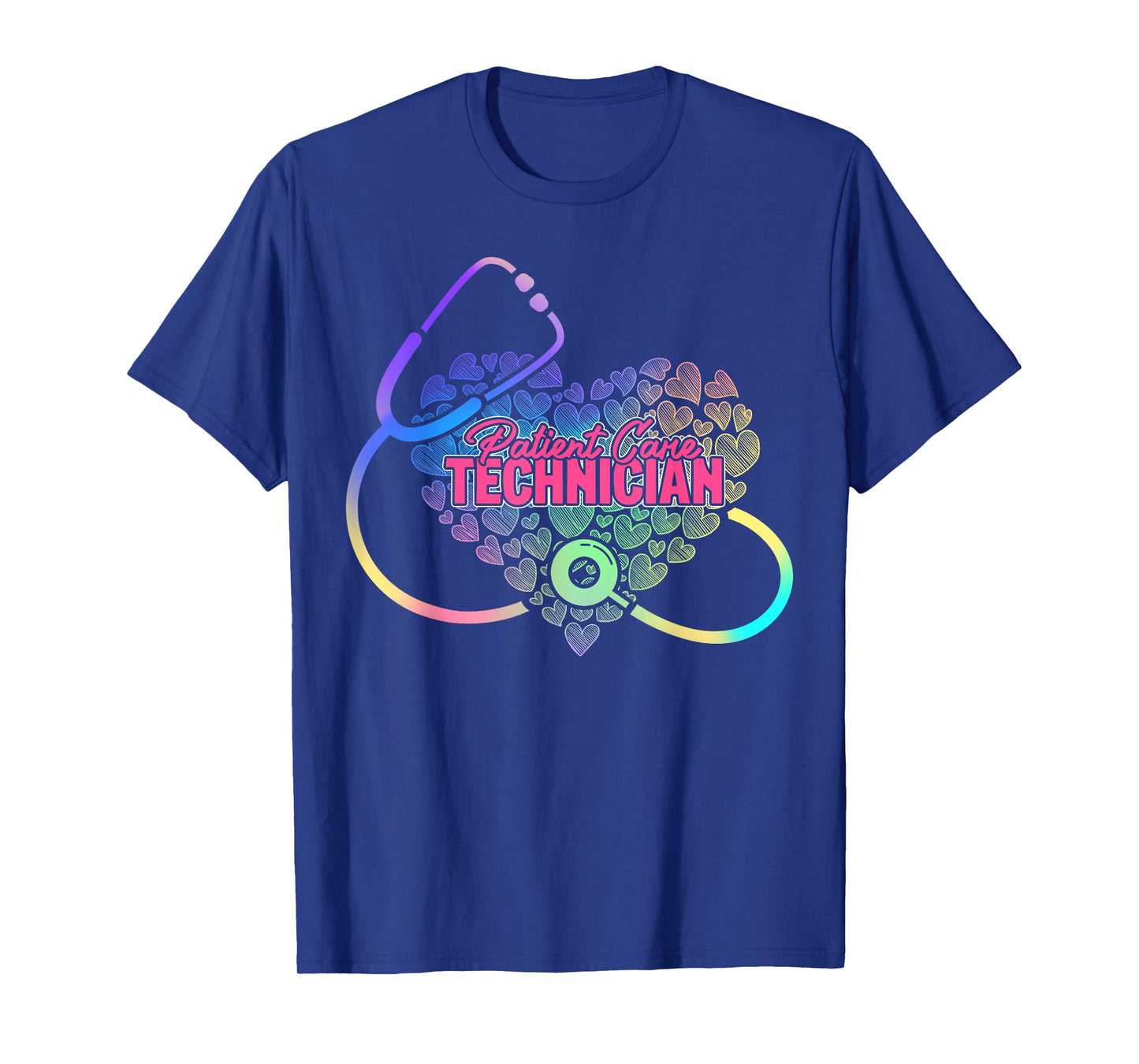 Patient Care Technician Heart Stethoscope T-Shirt