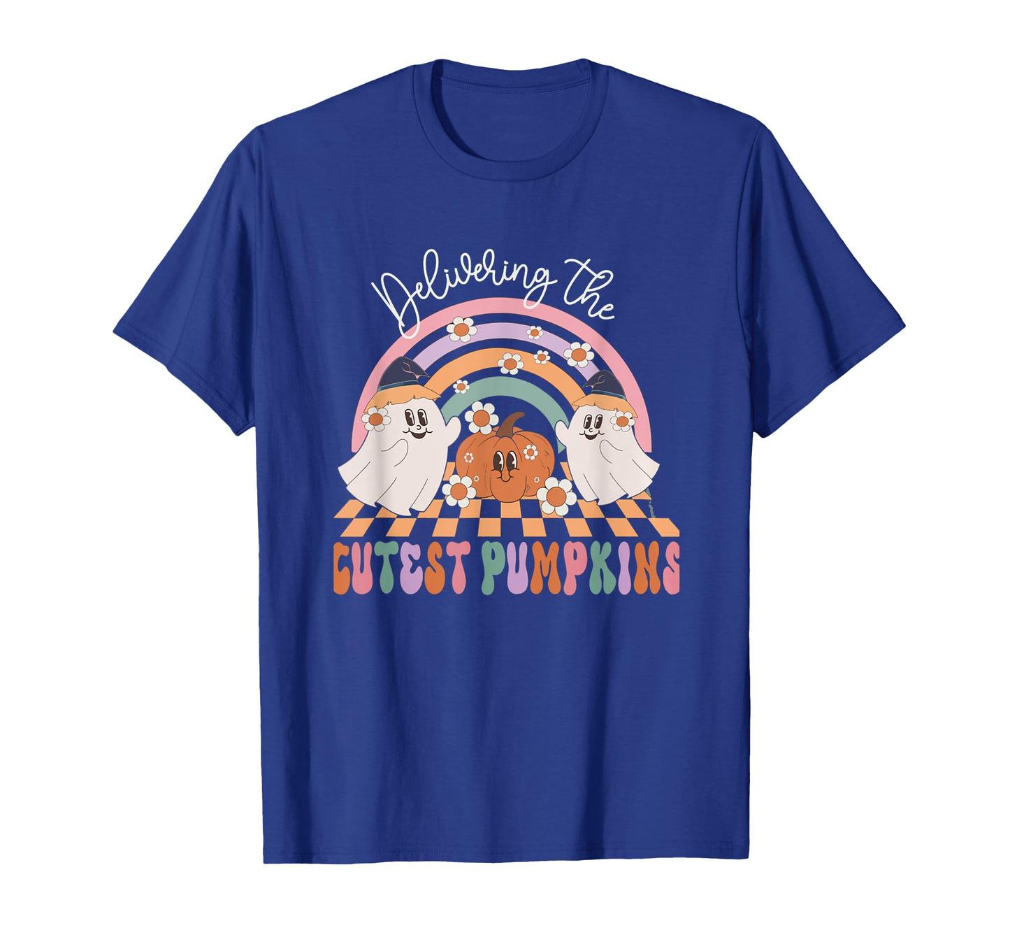 Delivering Cutest Pumpkins Ghost Halloween Labor & Delivery T-Shirt