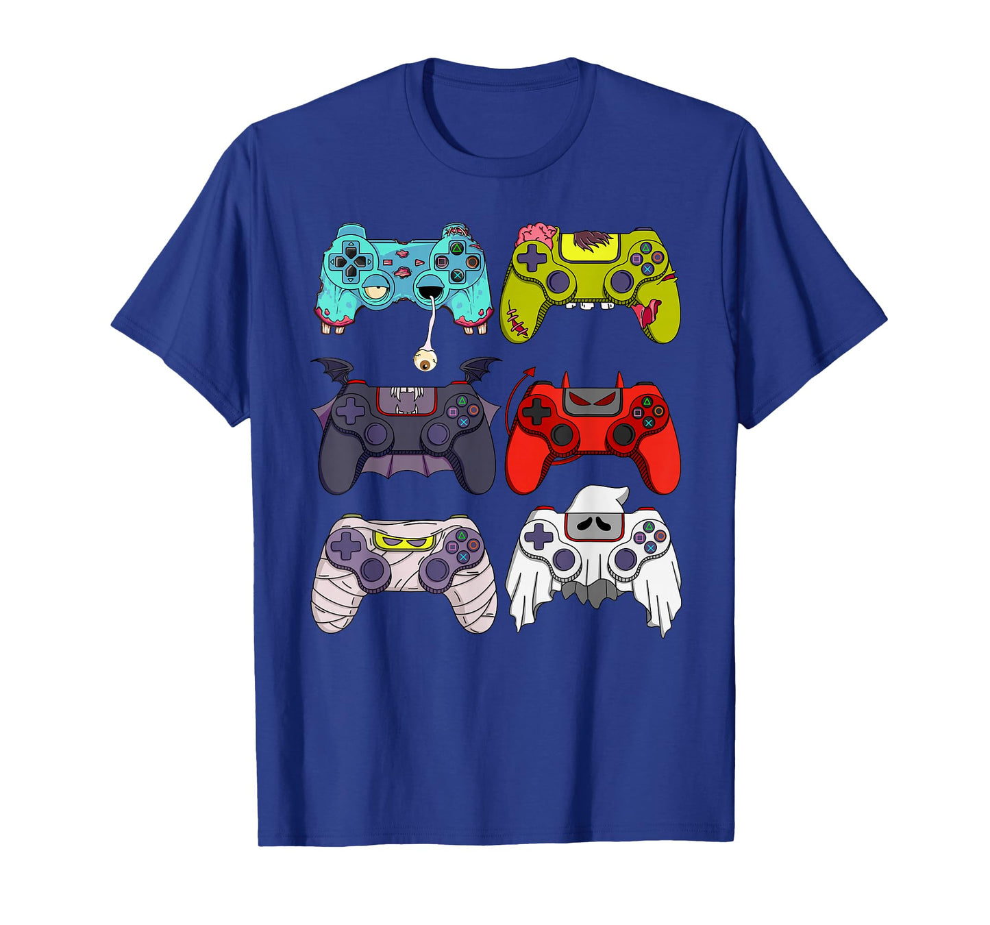 Skeleton Zombie Gaming Controllers Ghost Halloween Boys Kids T-Shirt