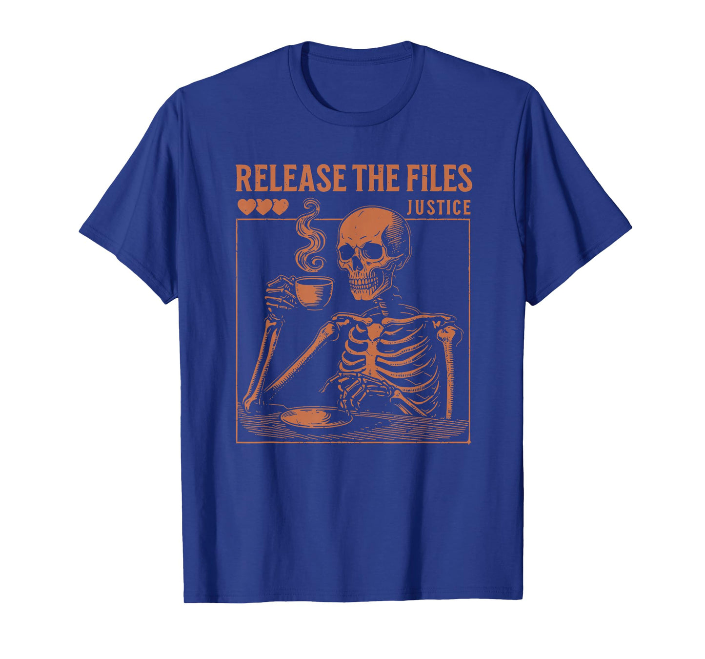 Release The Files Skeleton Justice Vintage T-Shirt