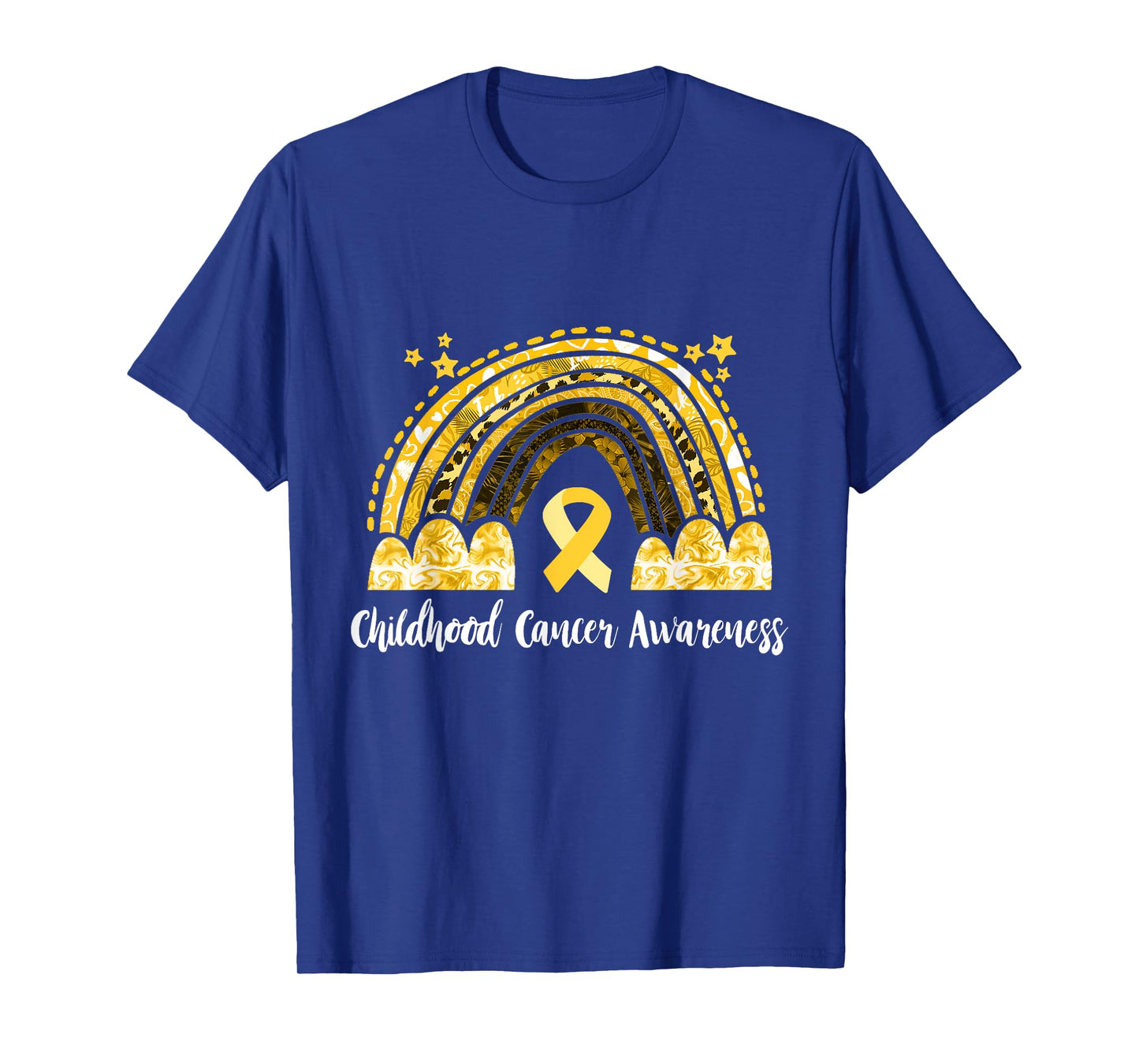 Childhood Cancer Awareness Gold Ribbon Survivor Rainbow T-Shirt