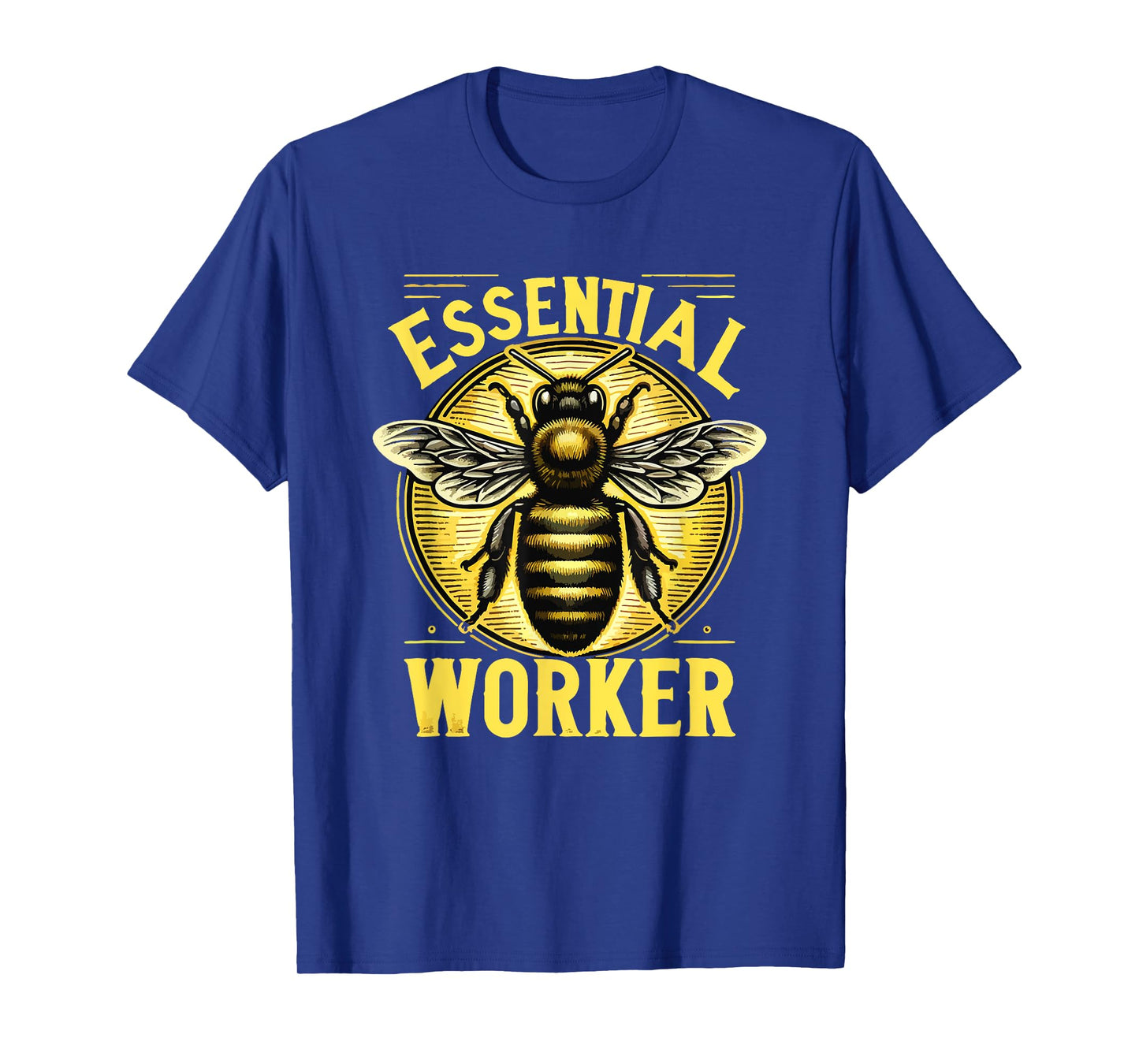 Essential Worker Beekeeper Beekeeping Hive Bees Retro T-Shirt