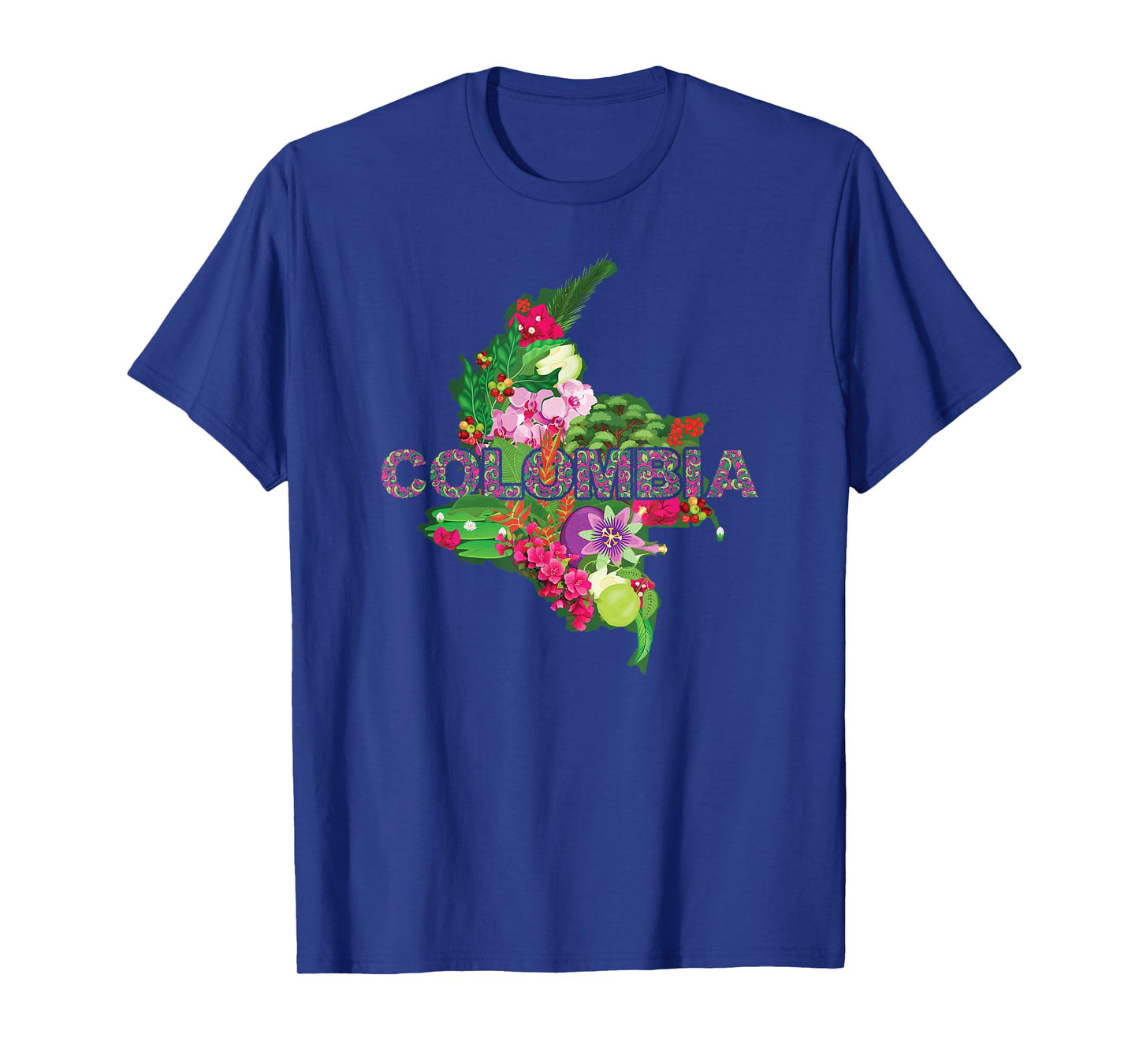 Colombia Botanical Map - Colombian Heritage Souvenir T-Shirt