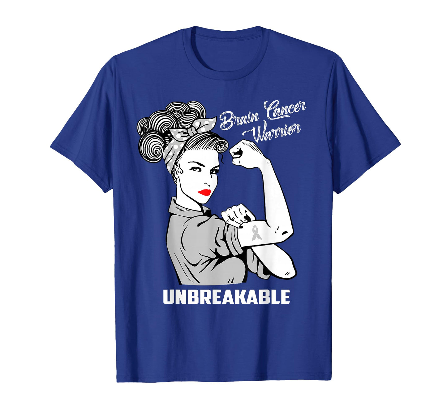 Brain Cancer Warrior Unbreakable T-Shirt Awareness Gift T-Shirt