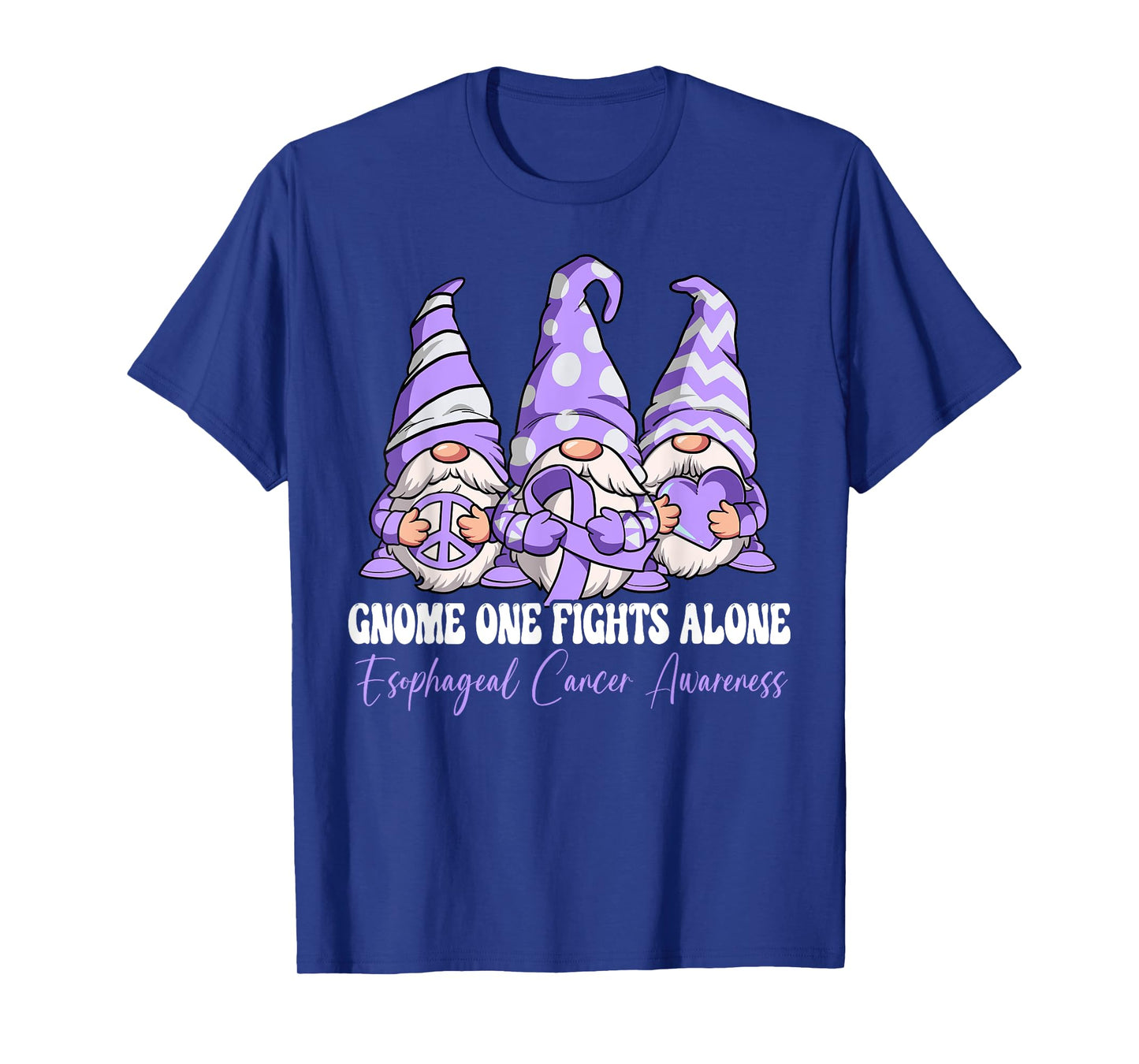 Gnome One Fights Alone Esophageal Cancer Awareness T-Shirt