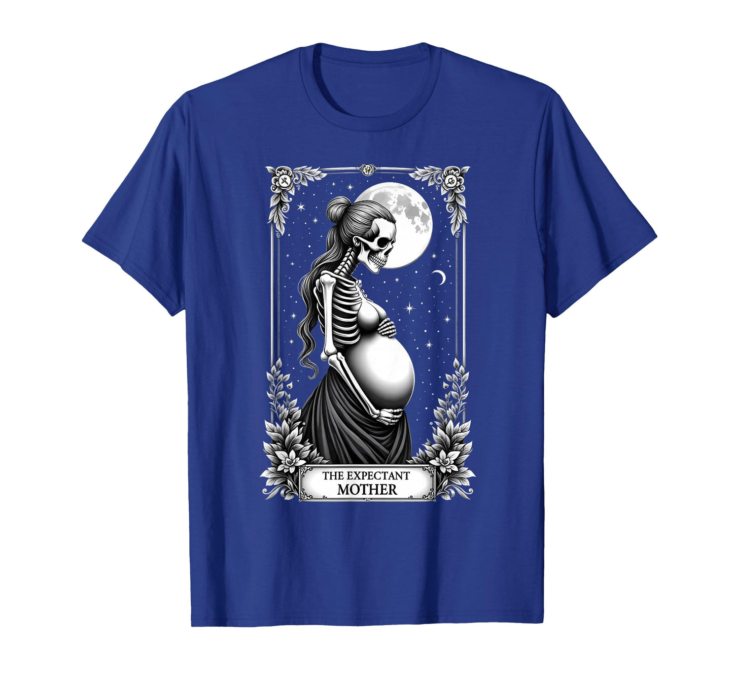 Gothic Tarot Card Mom Skeleton Expectant Mother T-Shirt