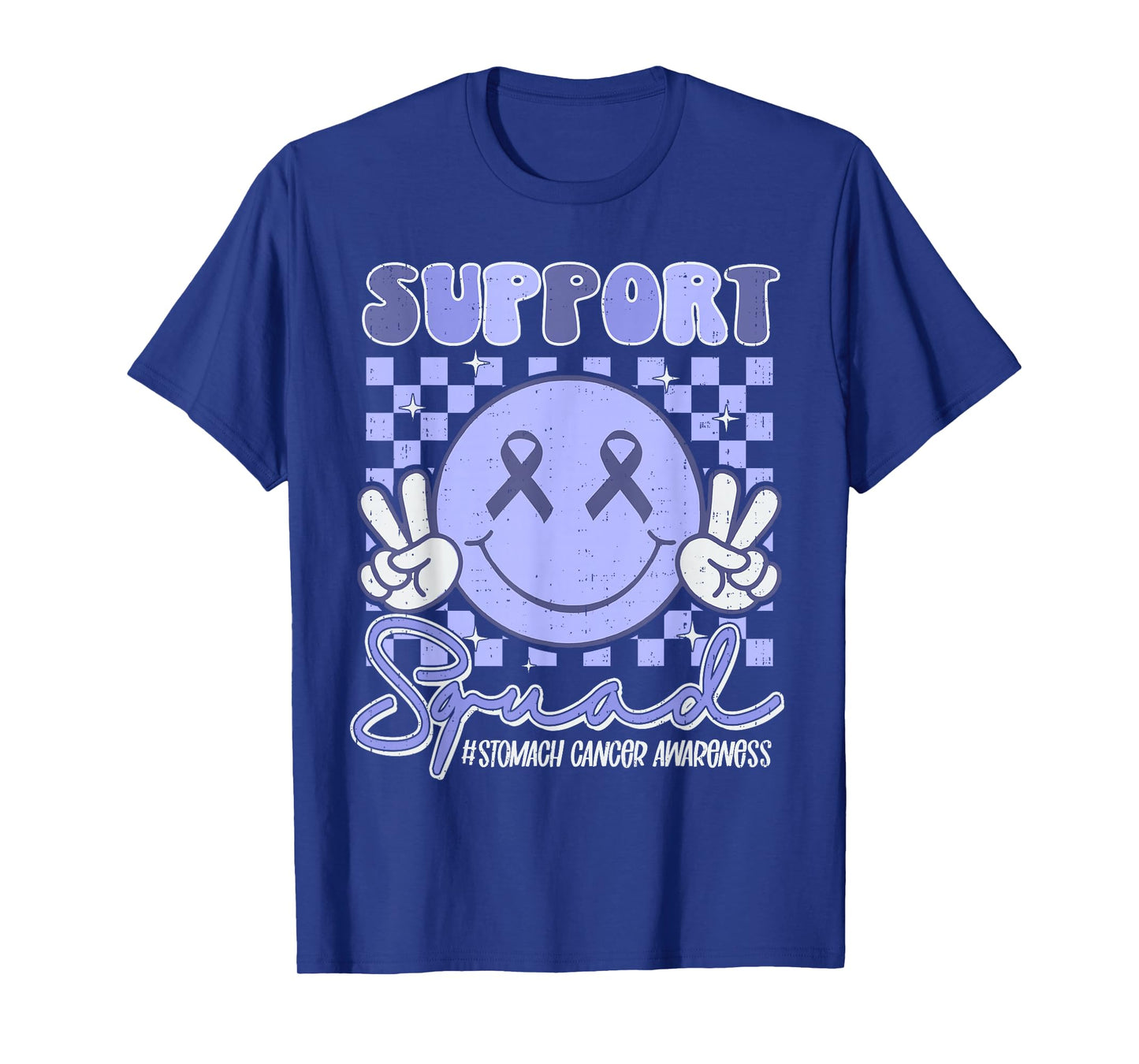 Support Stomach Cancer Awareness Ribbon Periwinkle Blue T-Shirt