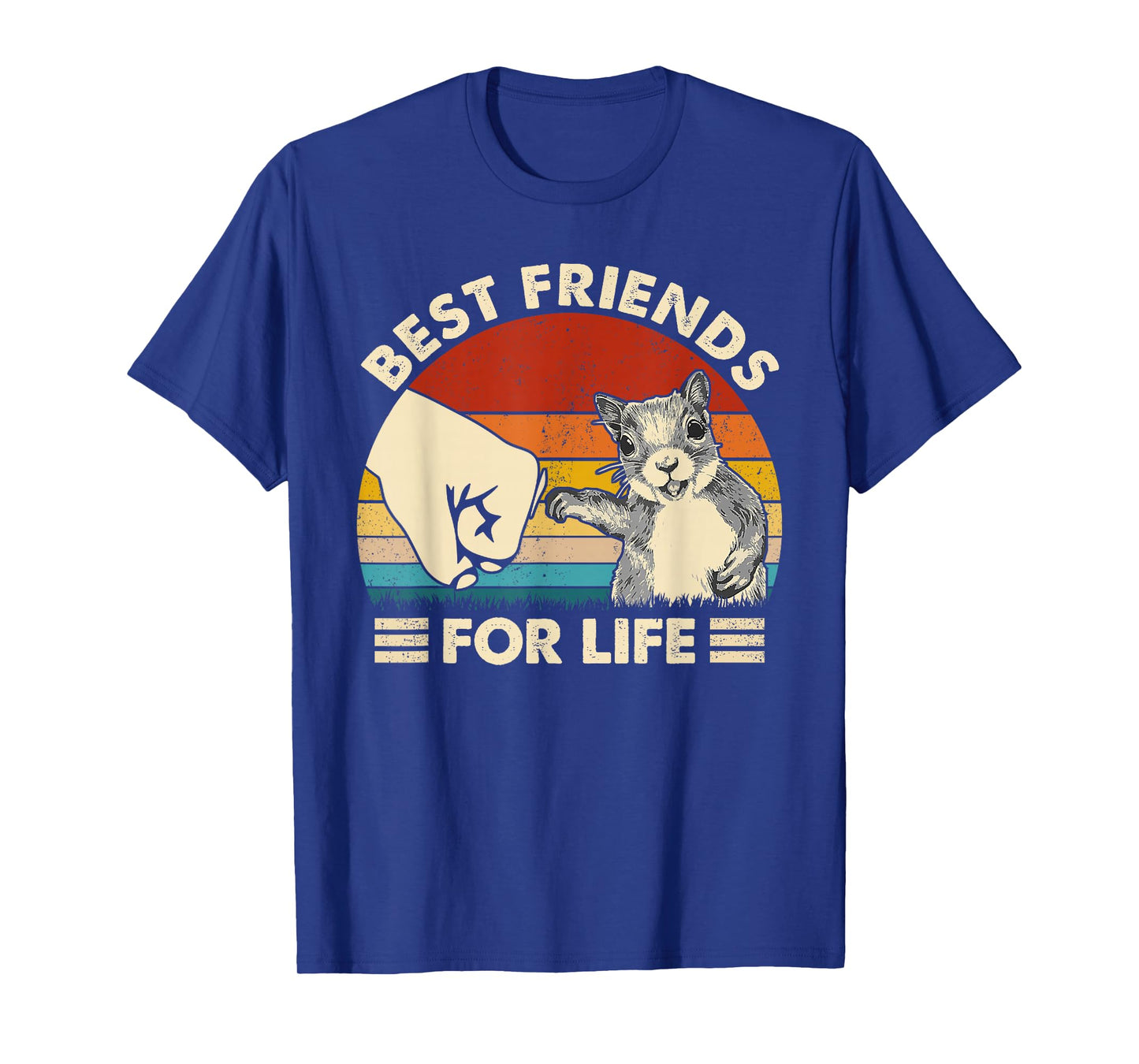 Retro Vintage Squirrel Best Friend For Life Fist Bump T-Shirt