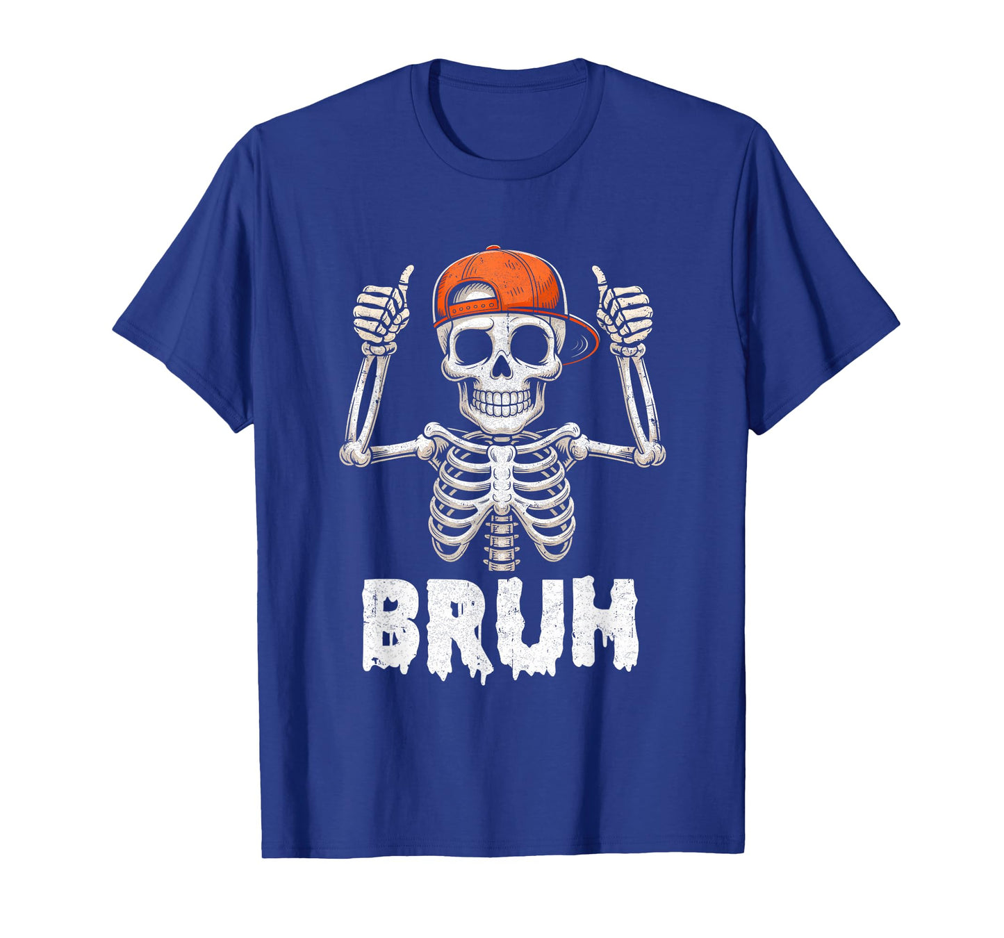 Skeleton Rock On Bruh Halloween for Men Boy Kids Funny T-Shirt
