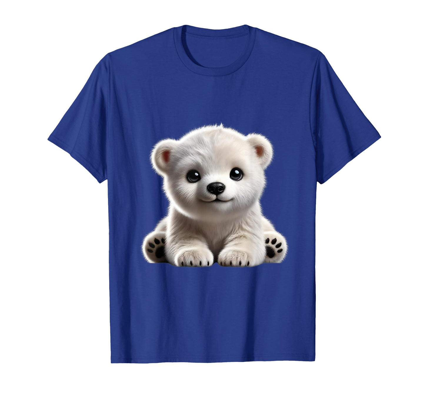 Just Sweet Designs Cute Polar Bear Cub Design T-Shirt, Small, Black