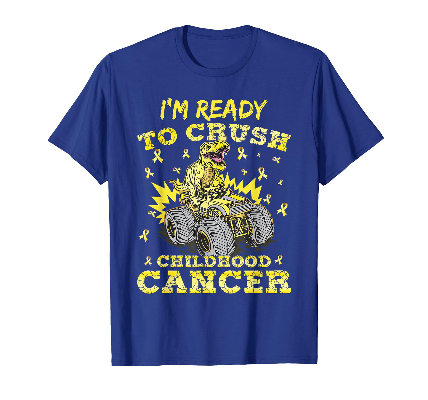 Childhood Cancer T Rex I'm Ready To Crush Childhood Cancer T-Shirt