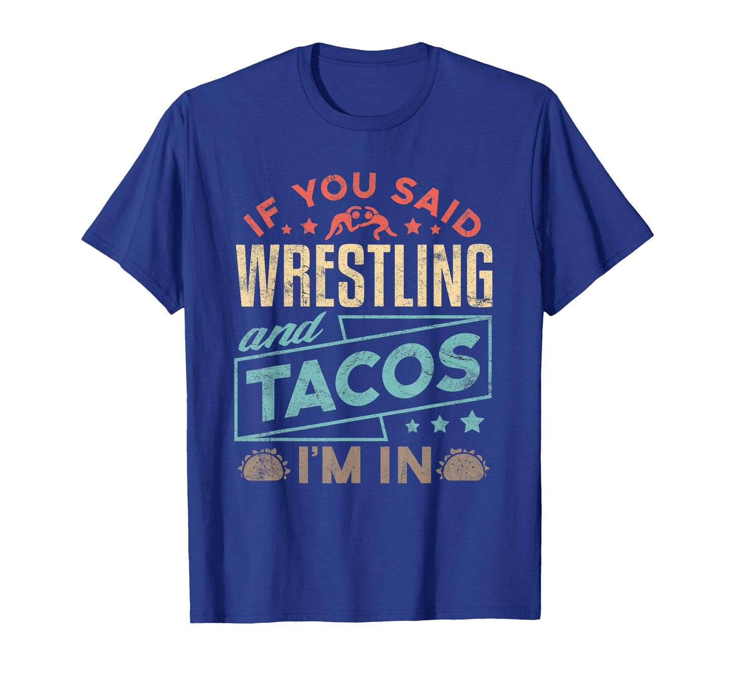 Funny Wrestling and Tacos Shirt Wrestle Retro Men Boys Kids T-Shirt