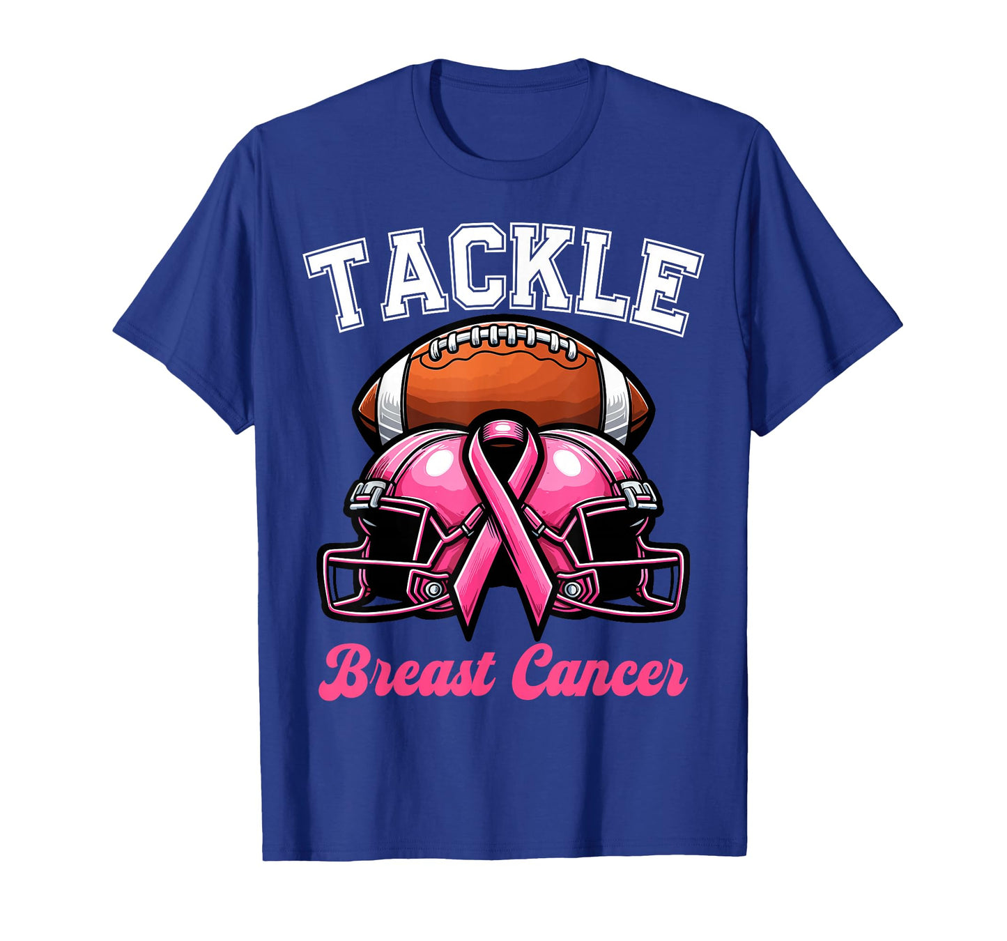 Tackle Breast Cancer Football Pink Breast Cancer Awareness T-Shirt