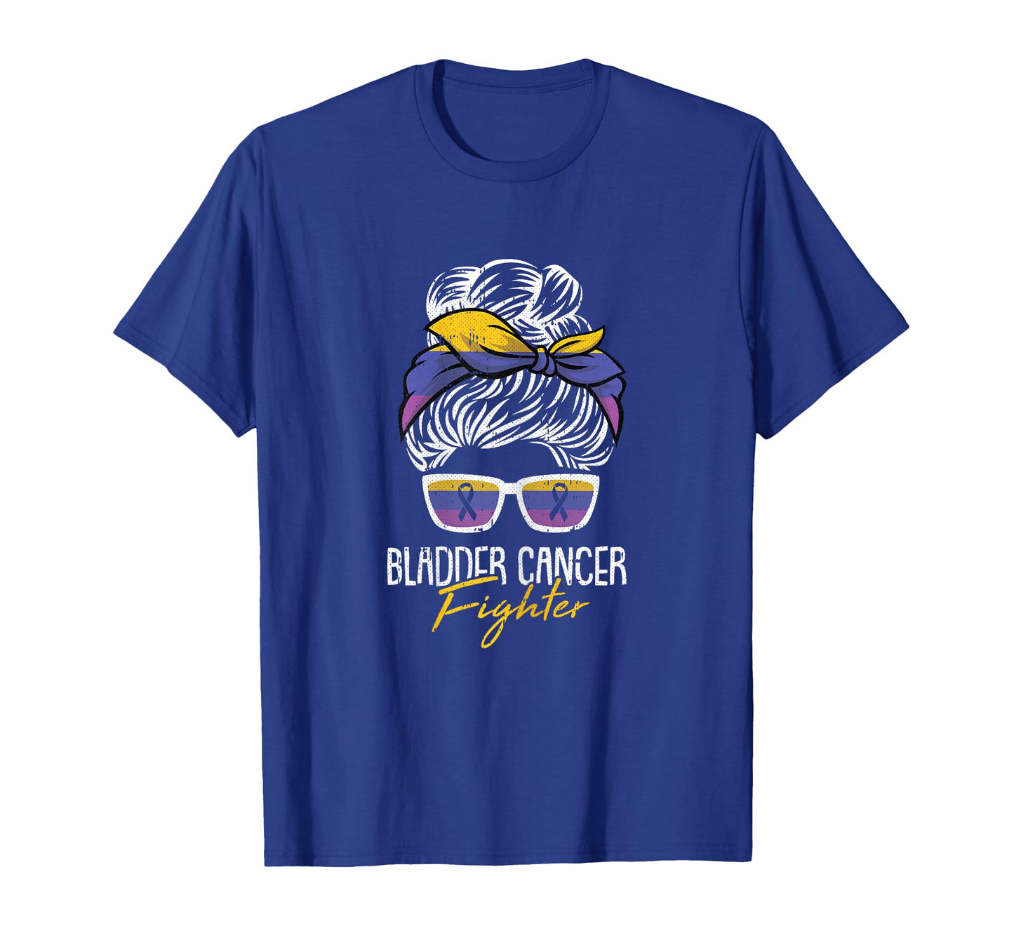Bladder Cancer Fighter Awareness Ribbon Survivor Warrior T-Shirt