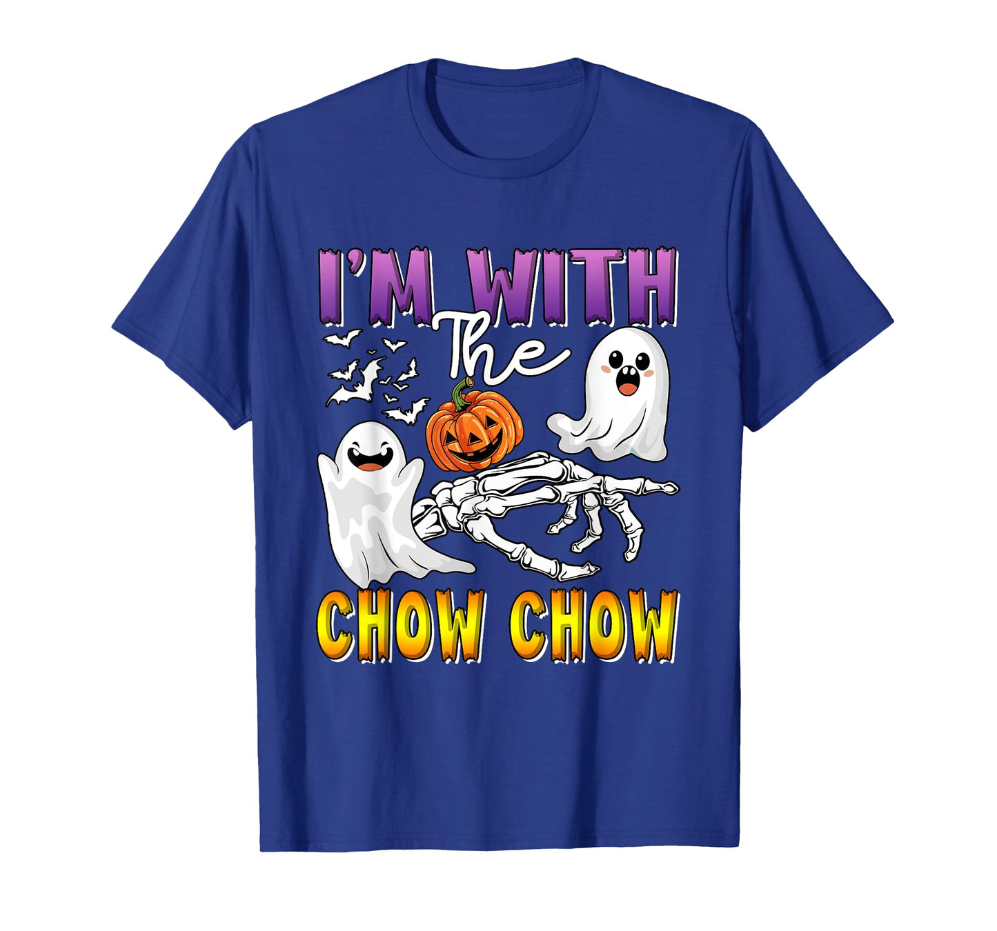 I'm with Chow Chow Halloween Boo Ghost Funny Single Owner T-Shirt
