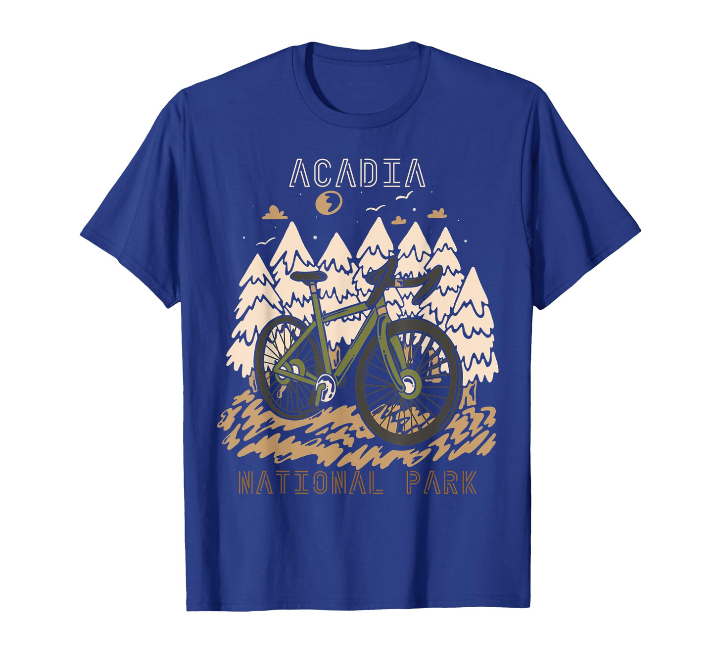 Biking Acadia National Park Souvenir Forest Hike Nature T-Shirt