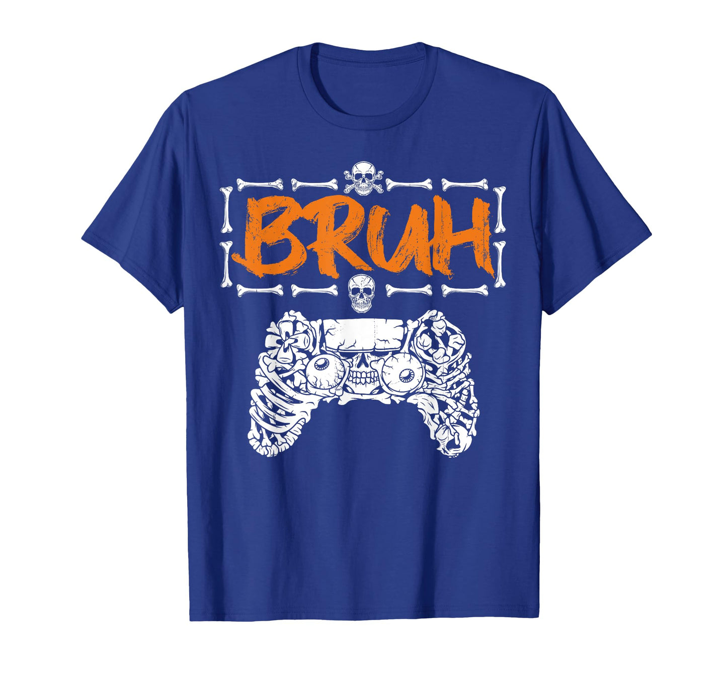 Bruh Skeleton Gamer Video Game Controller Skull Gaming T-Shirt