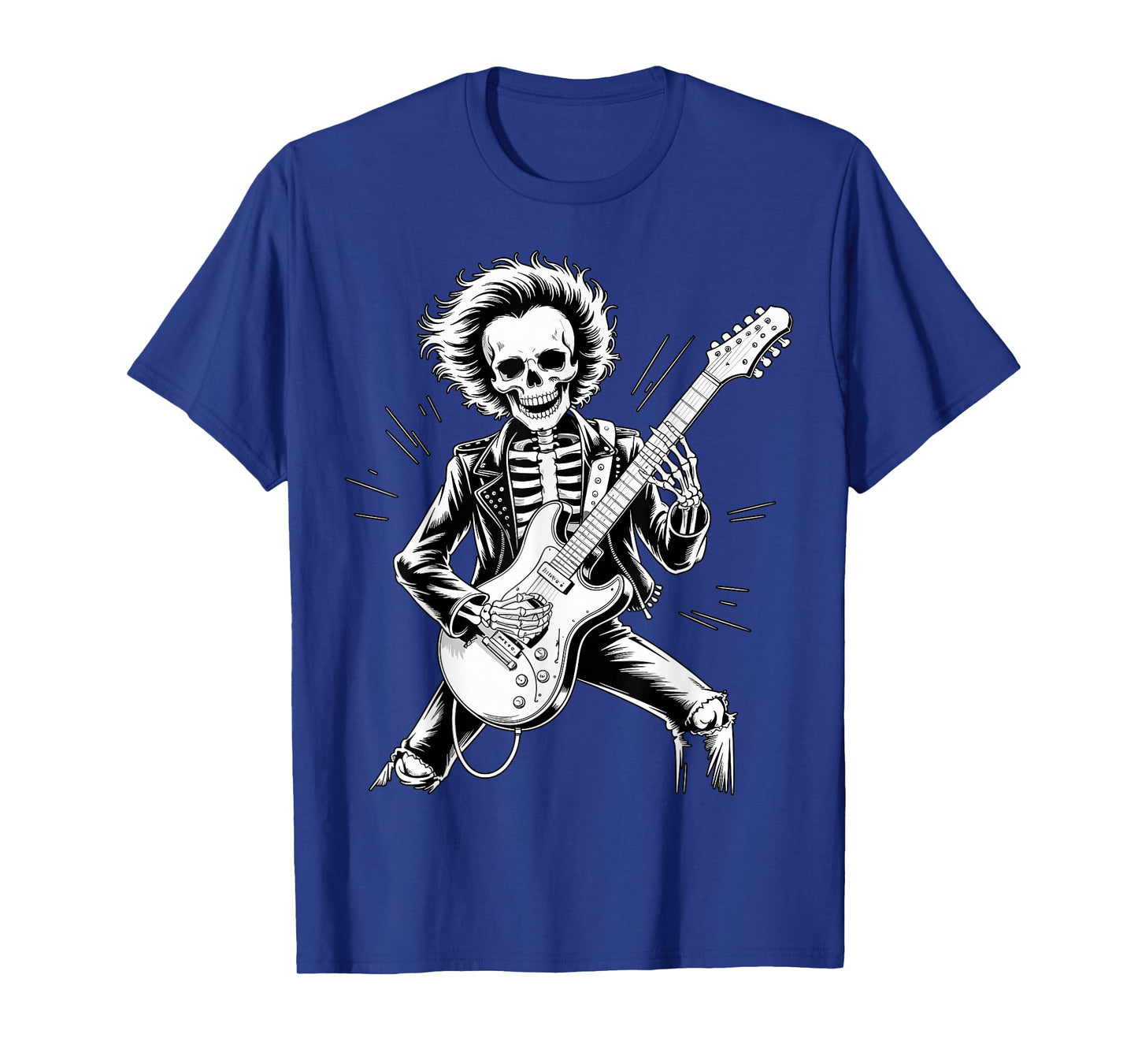 Rock and Roll Guitarist Skeleton T-Shirt