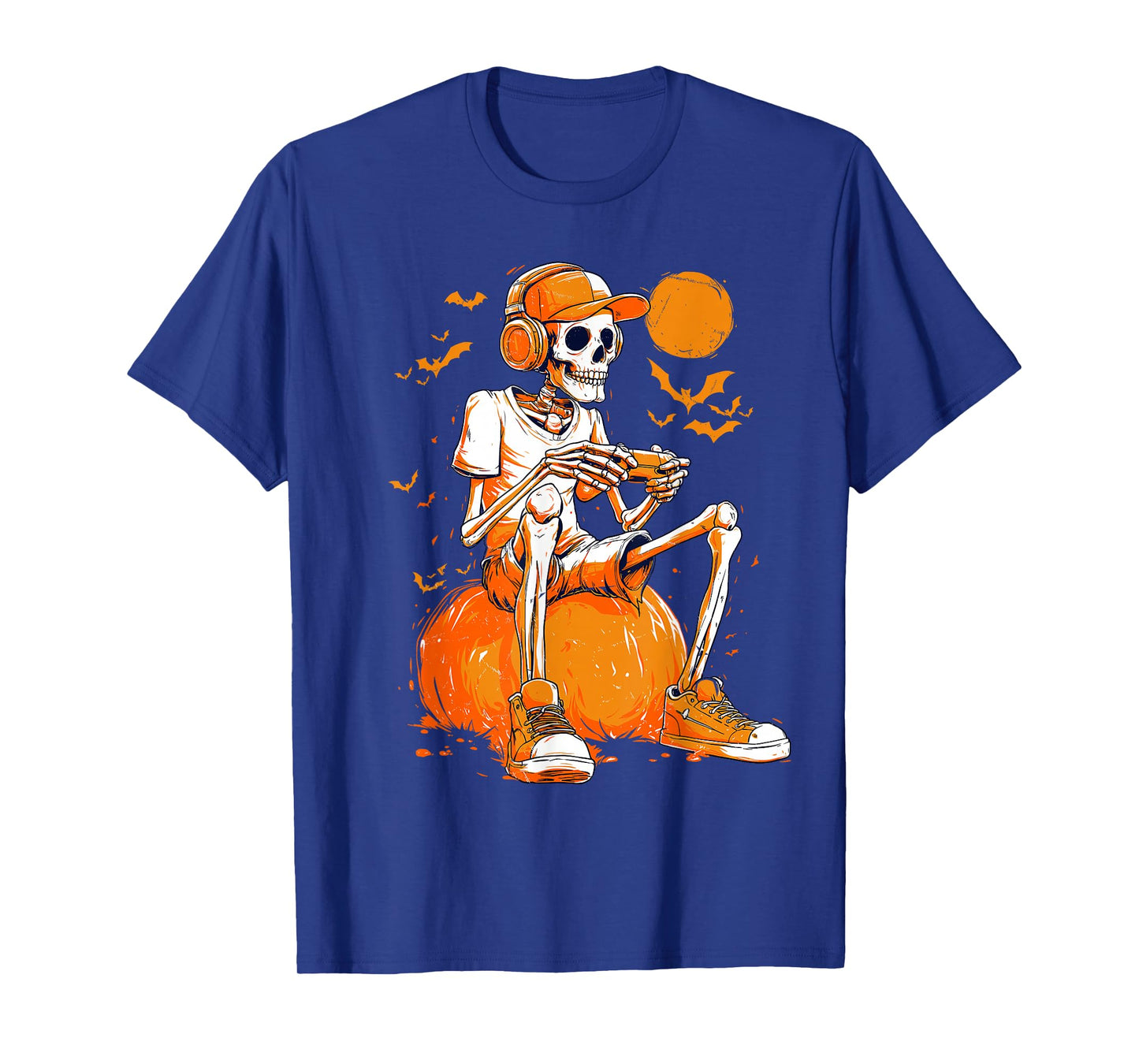 Funny Halloween Skeleton Gamer Video Gaming Boys Men Kids T-Shirt