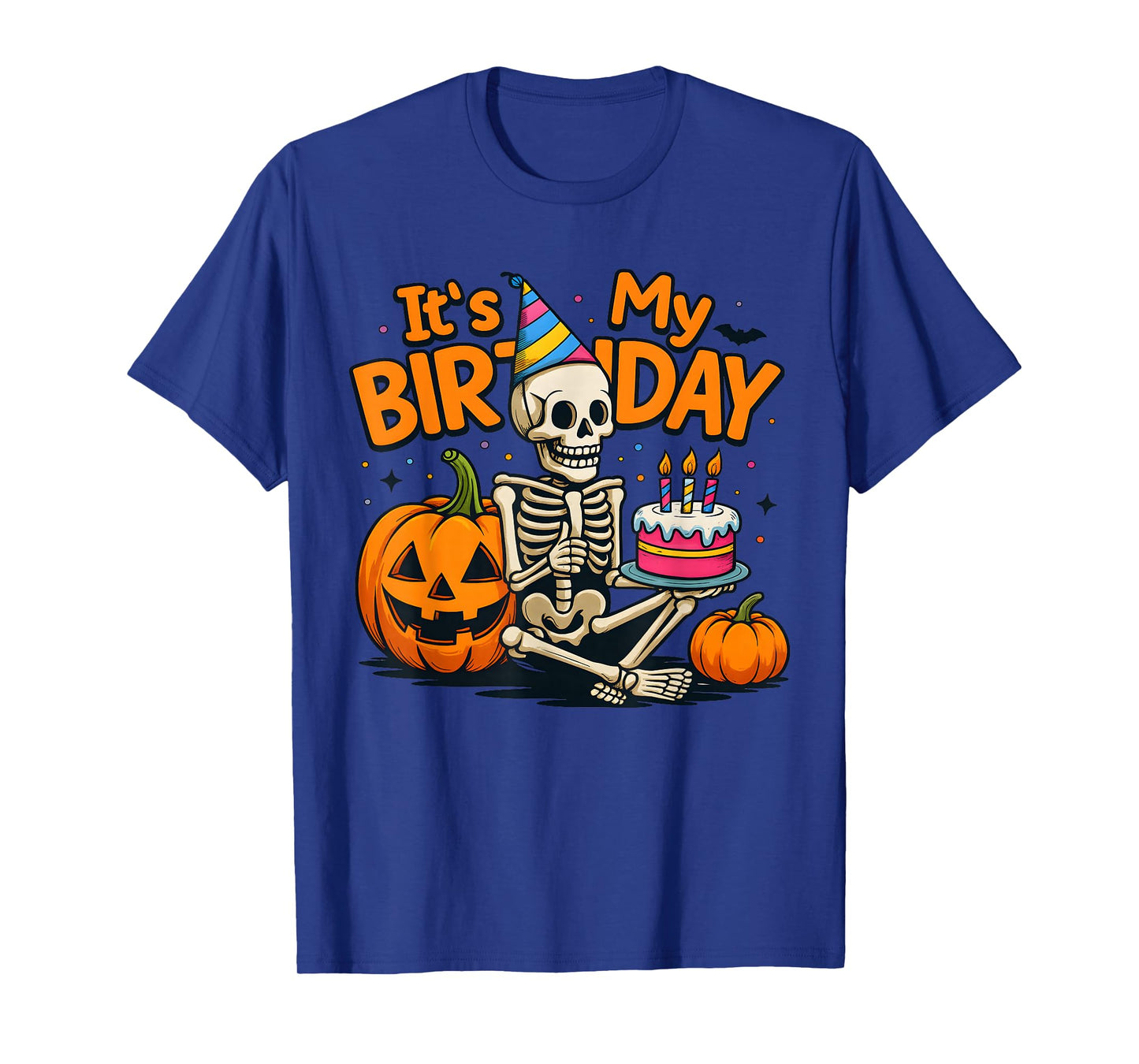 Halloween Skeleton Birthday Costume Party Cake Gifts T-Shirt