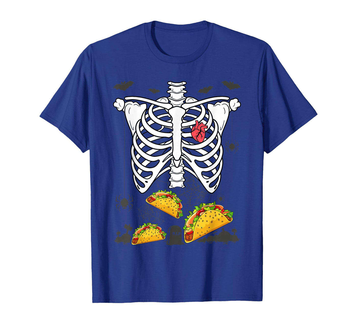 Halloween Dad Skeleton Taco Belly Funny Pregnancy Couple Men T-Shirt