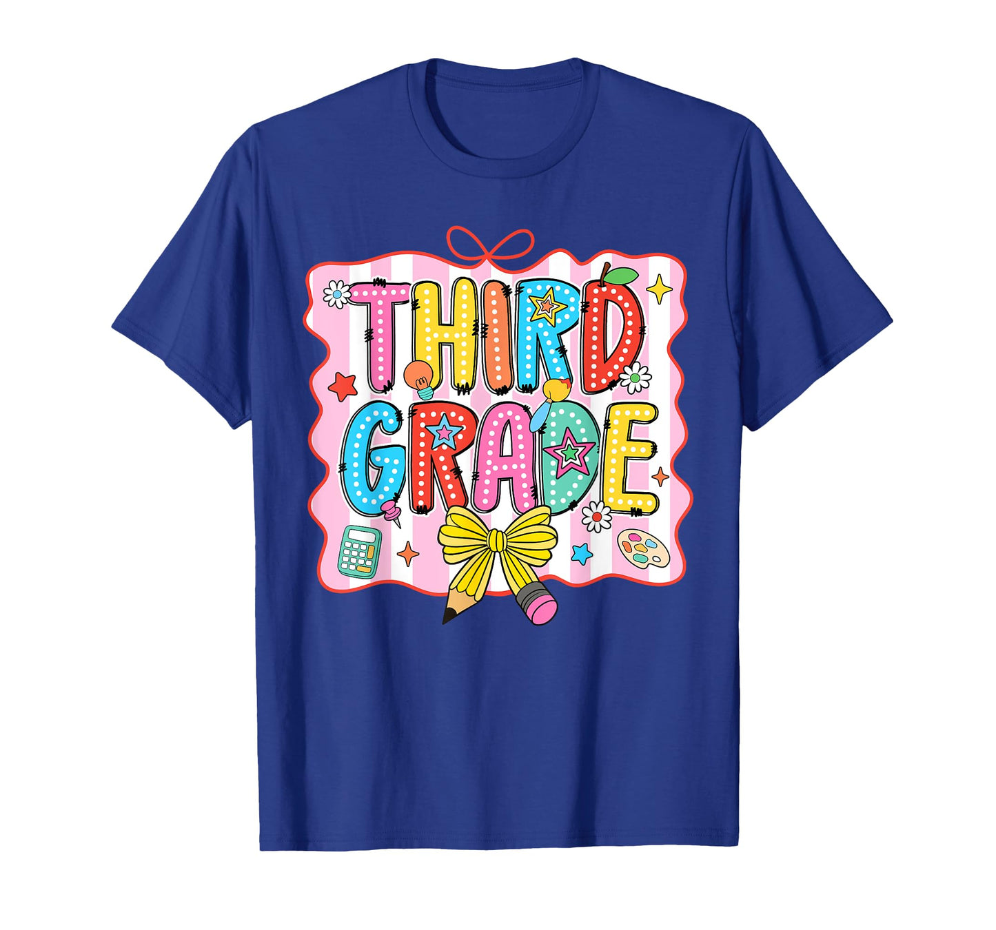 Third Grade Coquette Pencil Bow Back To School Teacher Girls T-Shirt