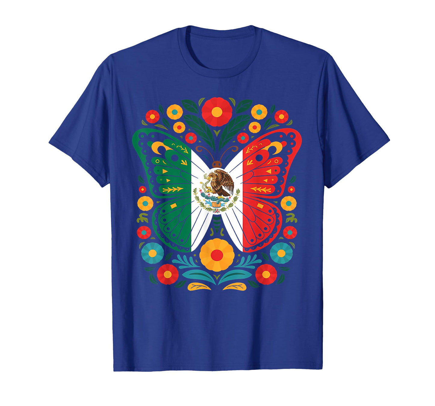Viva Mexico Mexican Butterfly Independence Day Flag Mexico T-Shirt