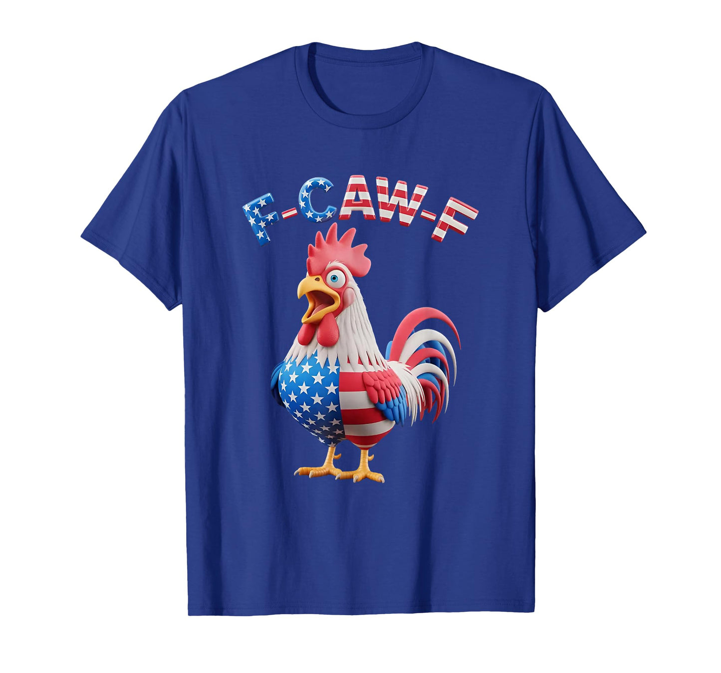 F Caw F Funny Rooster Meme USA Flag T-Shirt