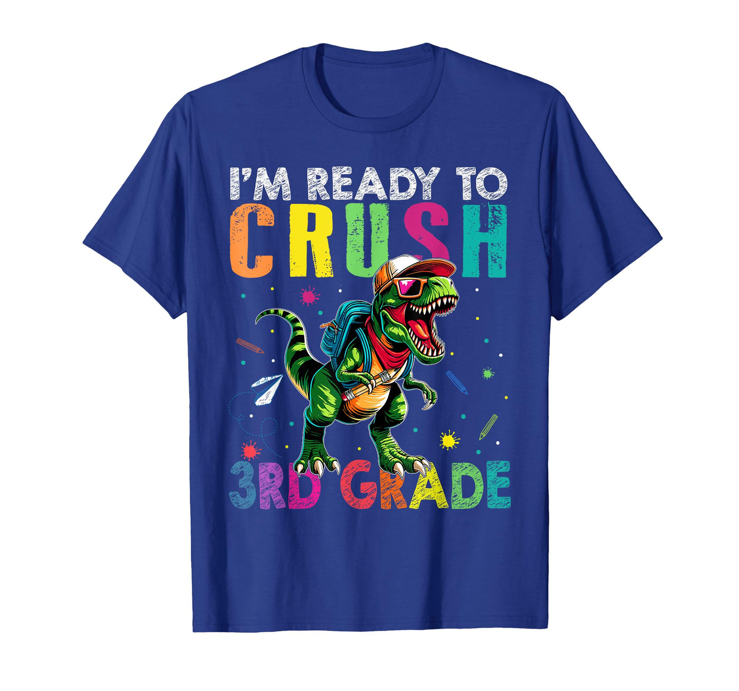I'm Ready To Crush 3rd Grade Back to School T Rex Kids Boys T-Shirt