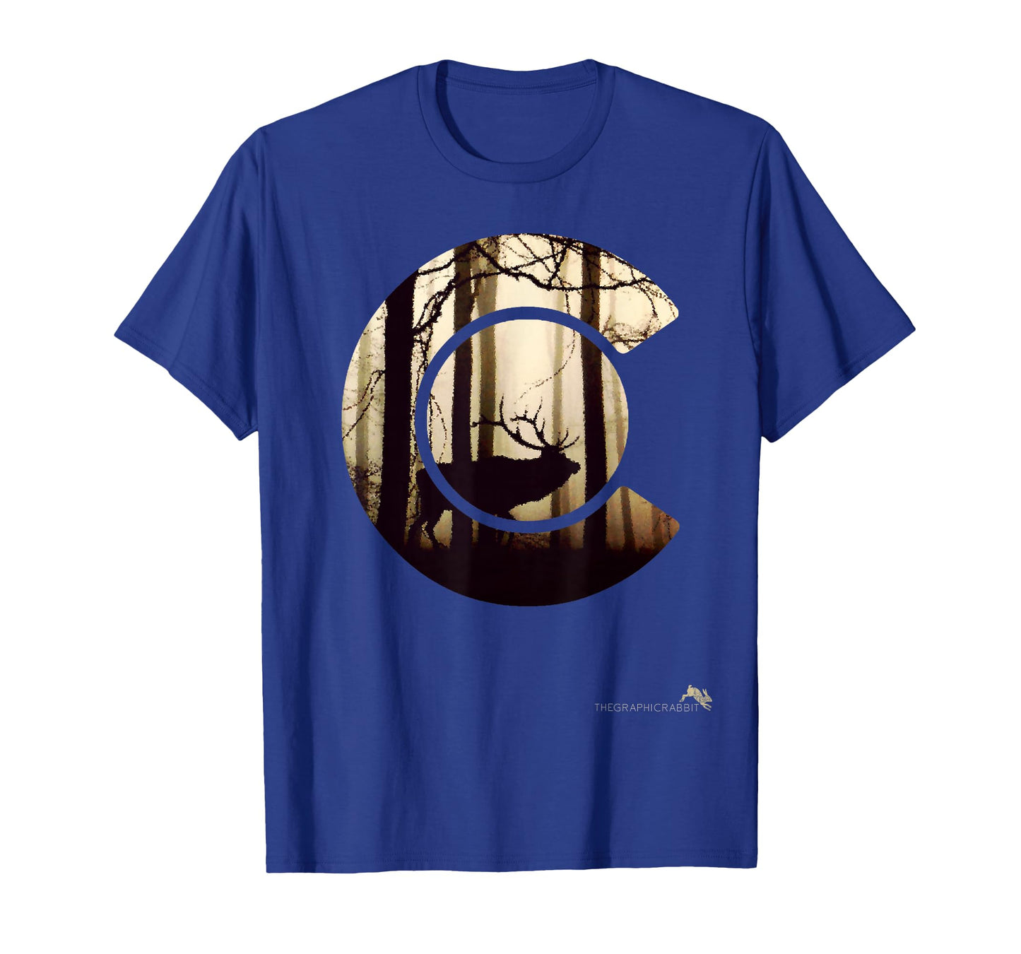 Colorado Flag Logo Elk Hunting Shirt Men T-Shirt