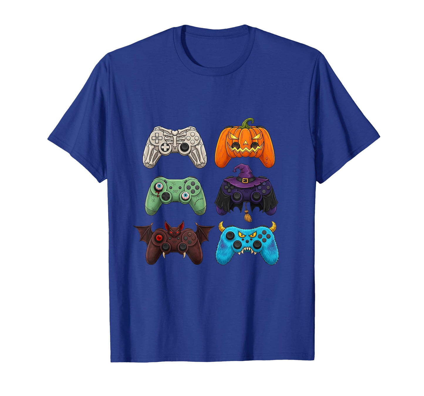 Halloween Skeleton Zombie Gaming Controllers Mummy Boys Kids T-Shirt