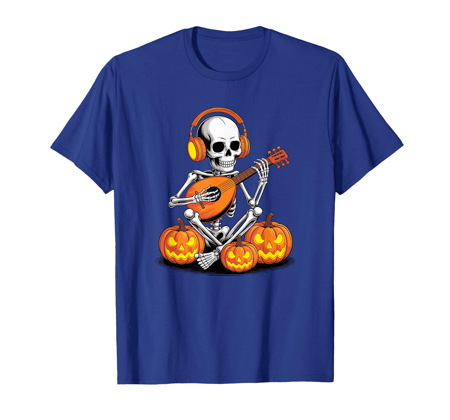 Halloween Skeleton Lute Player T-Shirt