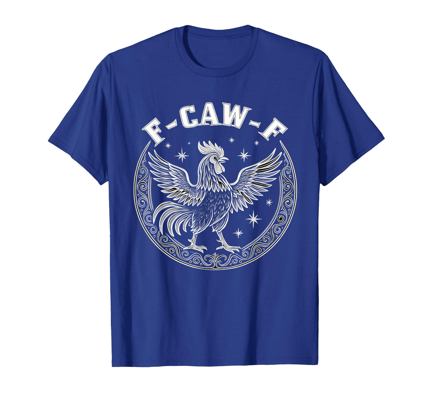 Funny Vintage F Caw F Chicken Retro Style T-Shirt