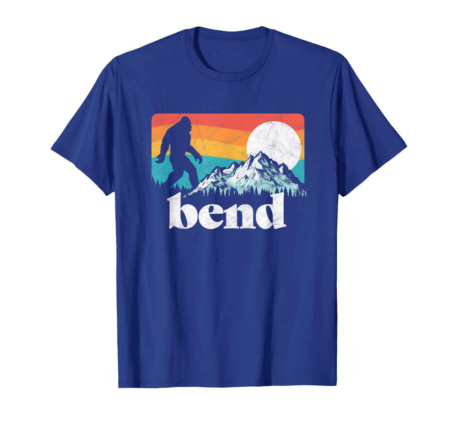 Bend Oregon Retro Bigfoot MountainsNature Graphic T-Shirt
