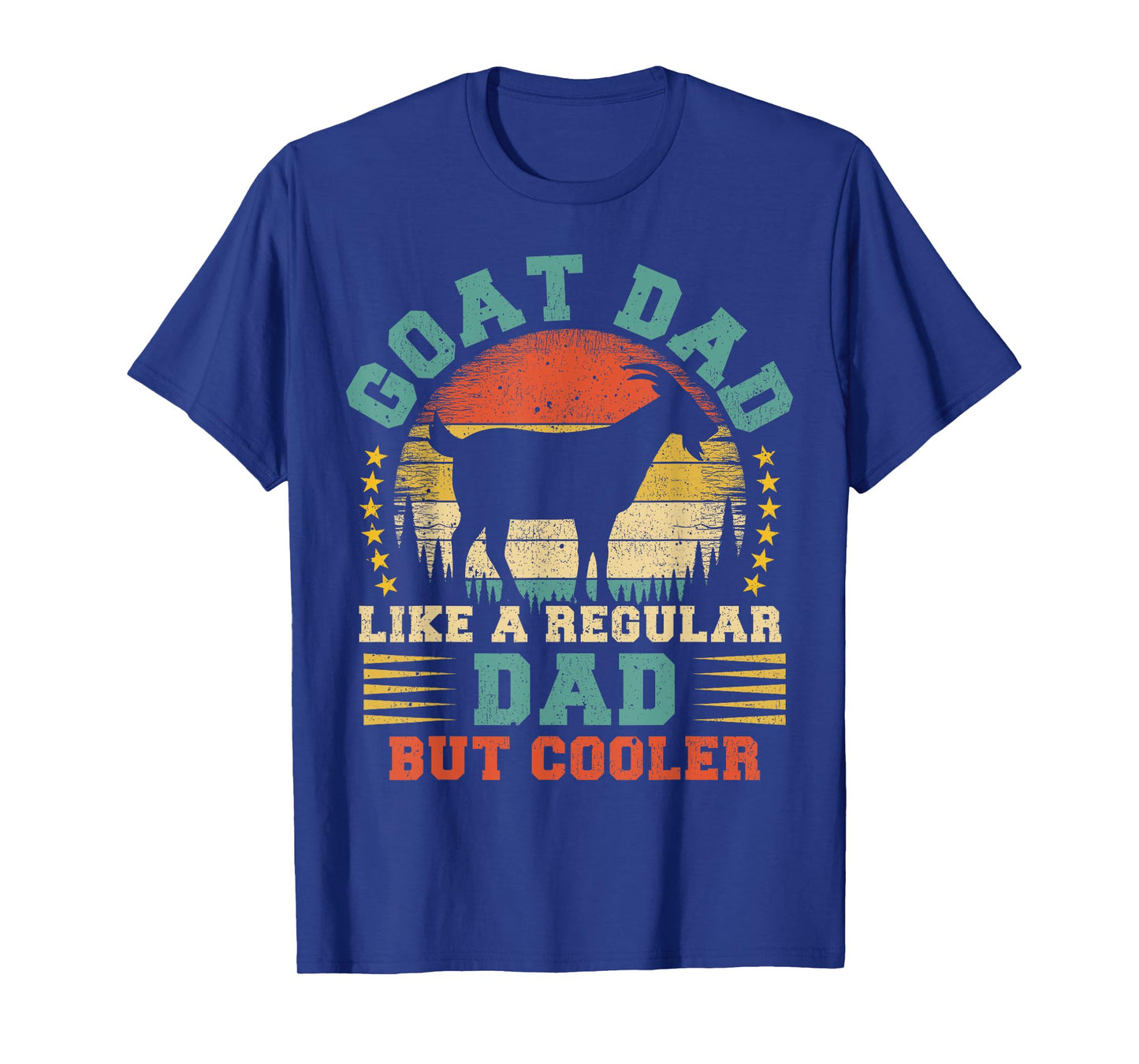 Vintage Goat Dad Like A Regular Dad Goat Father's Day T-Shirt