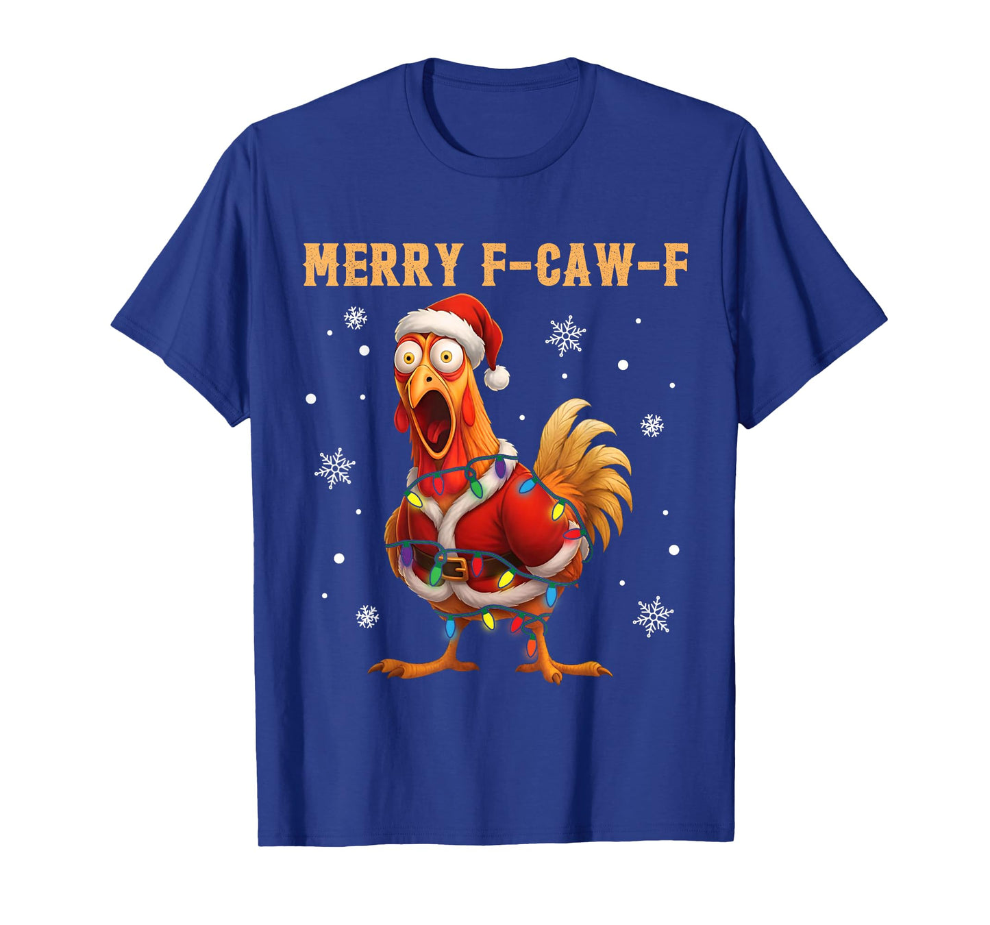 Merry F-Caw-F Chicken Christmas Santa Xmas Pajamas Holiday T-Shirt