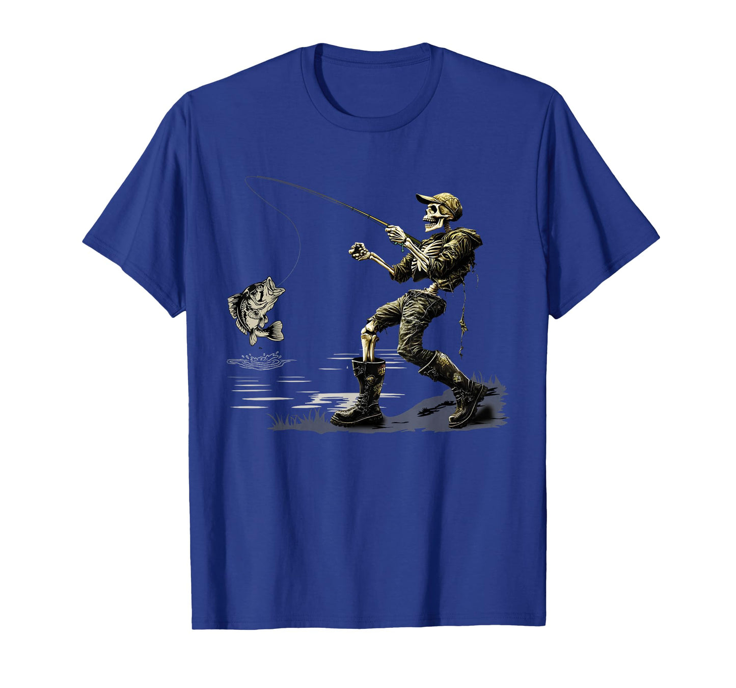 Fishing bass Nature Fish Skull Skeleton Fisherman T-Shirt