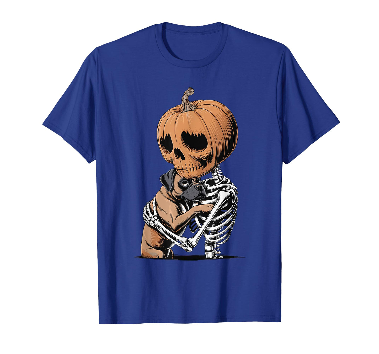 Halloween Skeleton Boxer Dog T-Shirt